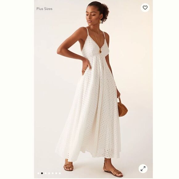 Anthropologie Forever That Girl Eyelet Maxi Dress Size S/P - Picture 2 of 9